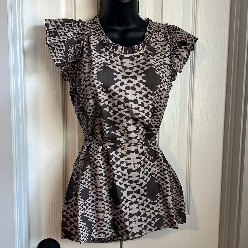 NWT Banana Republic Silk Flutter Sleeve Top